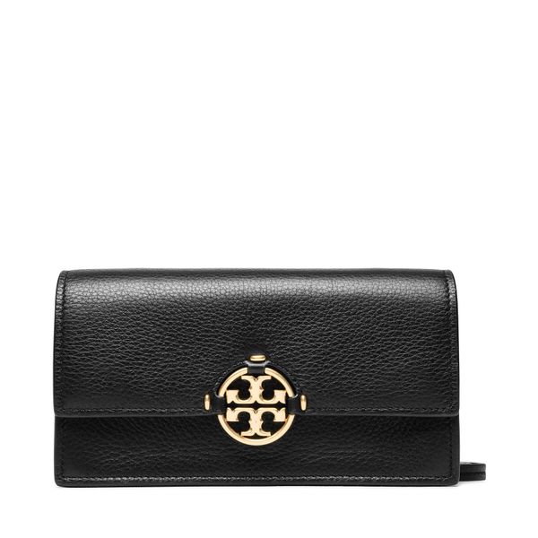 Tory Burch Ročna torba Tory Burch Miller Wallet Crossbody 137145 Črna