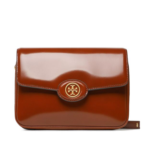 Tory Burch Ročna torba Tory Burch Robinson Spazzolato 143122 Rjava