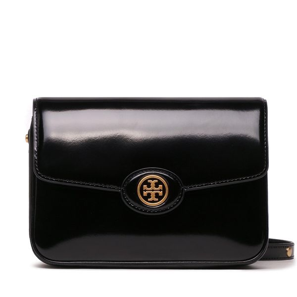 Tory Burch Ročna torba Tory Burch Robinson Spazzolato Convertible Shoulder Bag 143122 Črna