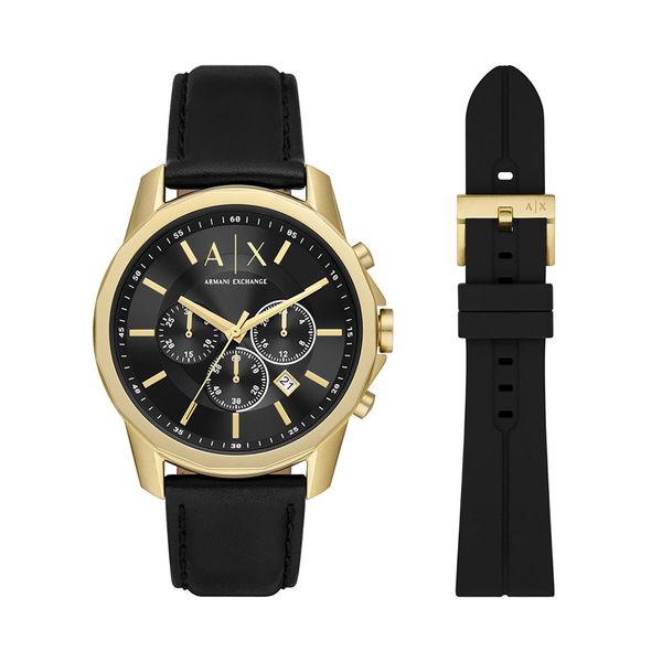 Armani Exchange Ročna ura Armani Exchange Horloge AX7133SET Črna