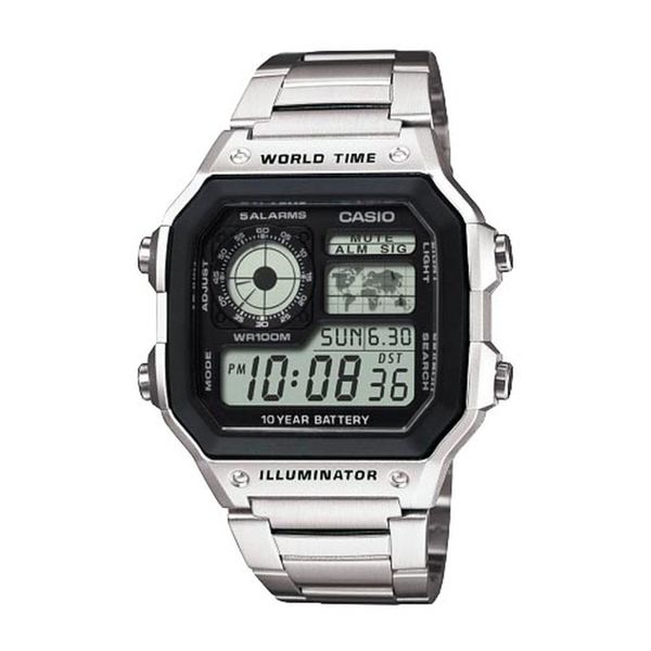 Casio Ročna ura Casio AE-1200WHD-1AVEF Silver/Silver