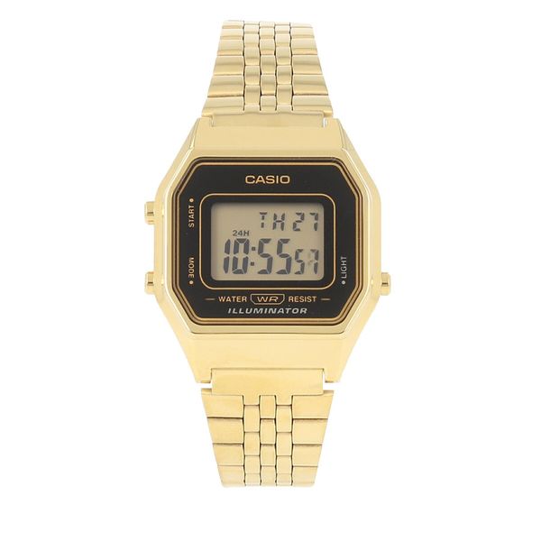 Casio Ročna ura Casio Casio Vintage Digital LA680WEGA-1ER Zlata