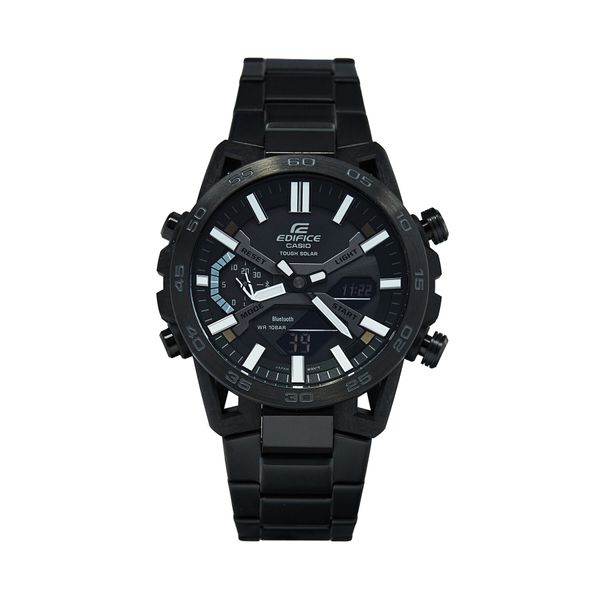 Casio Ročna ura Casio Ediffice Bluetooth Sospensione Solar ECB-2000DC-1BEF Črna