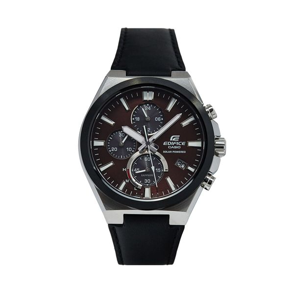 Casio Ročna ura Casio Edifice Solar Powered Chronograph EFS-S630BL-5AVUEF Črna