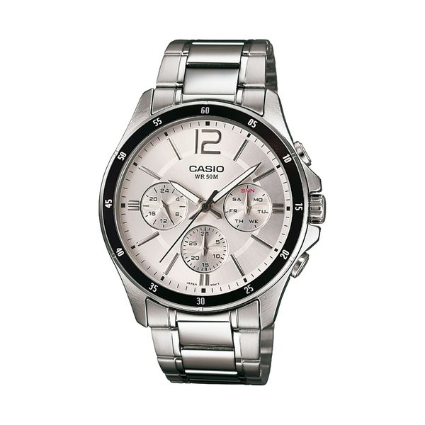 Casio Ročna ura Casio MTP-1374PD-7AVEF Srebrna