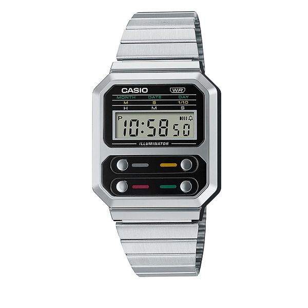 Casio Ročna ura Casio Vintage A100WE-1AEF Srebrna