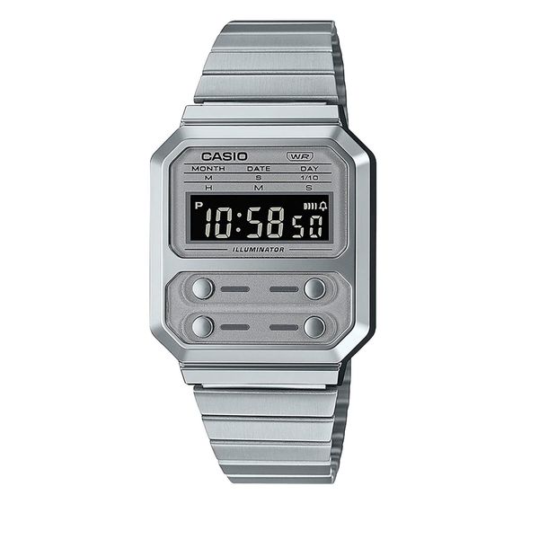 Casio Ročna ura Casio Vintage A100WE-7BEF Srebrna