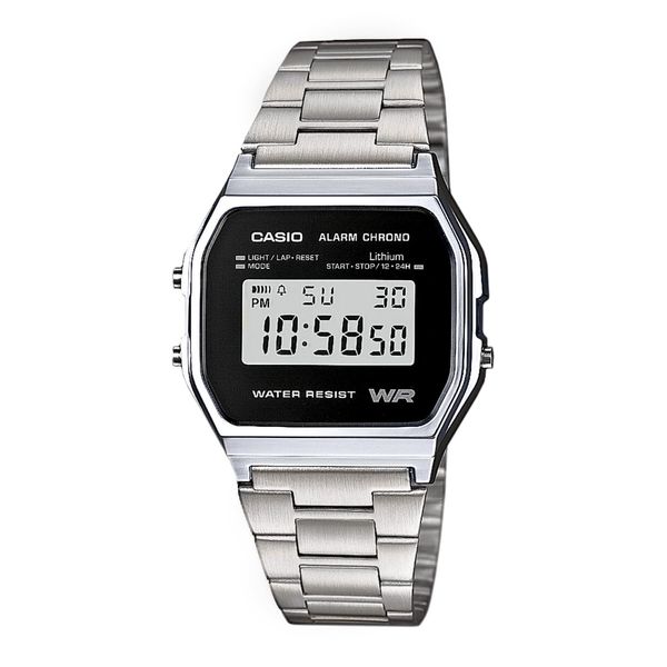 Casio Ročna ura Casio Vintage A158WEA-1EF Srebrna