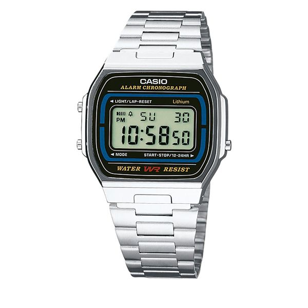 Casio Ročna ura Casio Vintage A164WA-1VES Srebrna