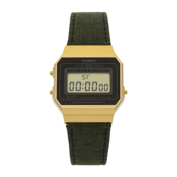 Casio Ročna ura Casio Vintage A700WEGL-3AEF Green/Gold