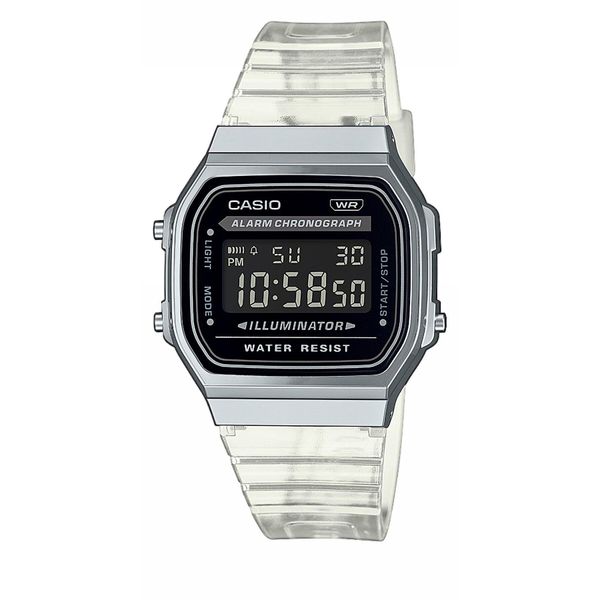 Casio Ročna ura Casio Vintage Digital A168XES-1BEF Bela