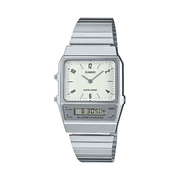 Casio Ročna ura Casio Vintage Edgy AQ-800E-7A2EF Srebrna