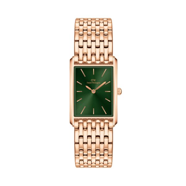 Daniel Wellington Ročna ura Daniel Wellington Bound 9-Link Emerald DW00100704 Zlata