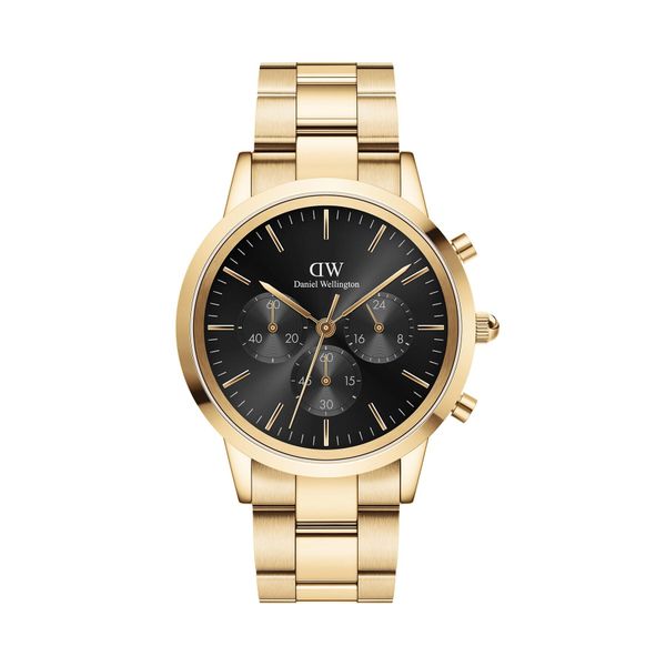 Daniel Wellington Ročna ura Daniel Wellington Iconic Chronograph DW00100641 Gold/Gold