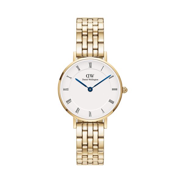 Daniel Wellington Ročna ura Daniel Wellington Petite Roman Numerals 5-Link DW00100682 Zlata