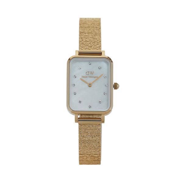 Daniel Wellington Ročna ura Daniel Wellington Quadro Lumine Pressed Piano DW00100582 Zlata