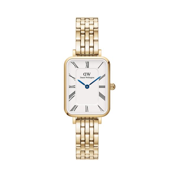 Daniel Wellington Ročna ura Daniel Wellington Quadro Roman Numerals 5-Link DW00100688 Zlata