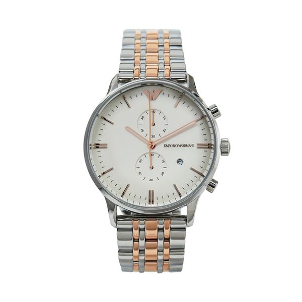 Emporio Armani Ročna ura Emporio Armani AR0399 Srebrna