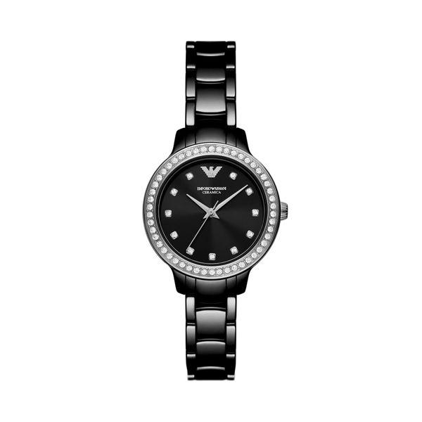 Emporio Armani Ročna ura Emporio Armani Ceramic AR70008 Črna