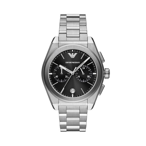 Emporio Armani Ročna ura Emporio Armani Federico AR11560 Srebrna