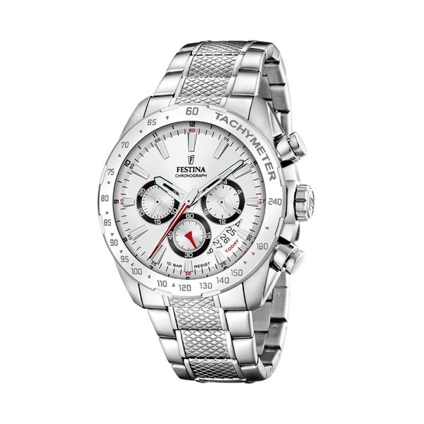 Festina Ročna ura Festina Timeless Chronograph 20668/1 Silver/Silver