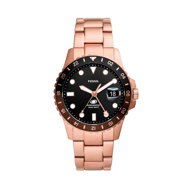 Fossil Ročna ura Fossil Blue FS6027 Black/Rose Gold