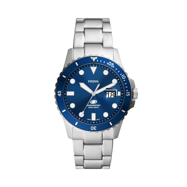 Fossil Ročna ura Fossil Blue FS6029 Srebrna