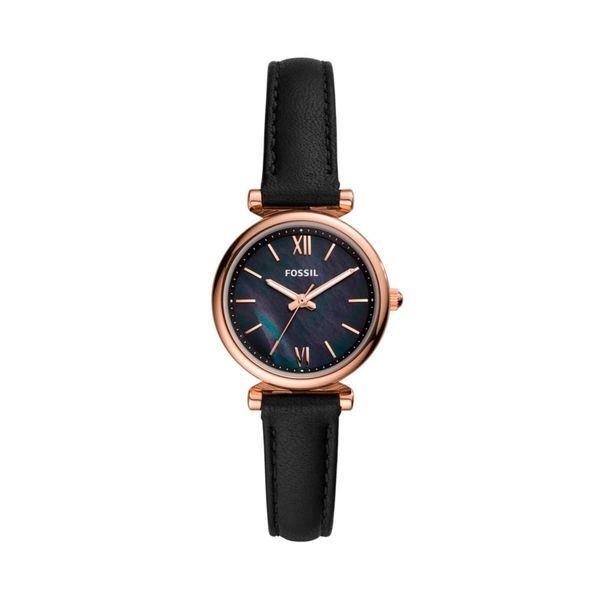 Fossil Ročna ura Fossil Carlie Mini ES4700 Črna