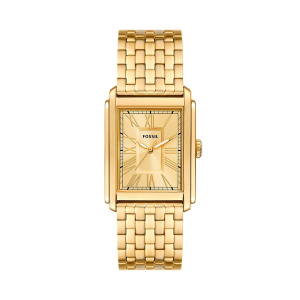 Fossil Ročna ura Fossil Carraway FS6009 Gold/Gold