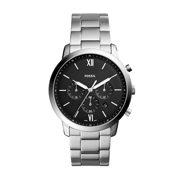 Fossil Ročna ura Fossil Neutra Chrono FS5384 Silver/Silver