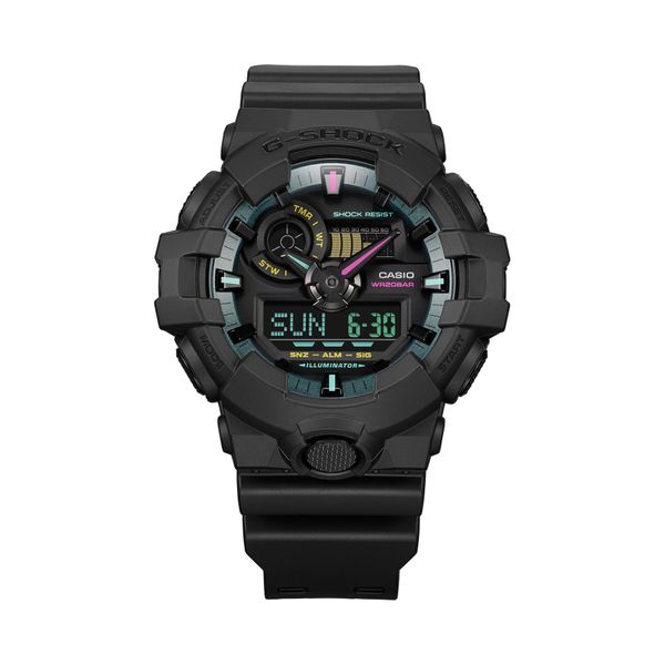 G-Shock Ročna ura G-Shock Multi-Fluorescent Accents GA-700MF-1AER Črna