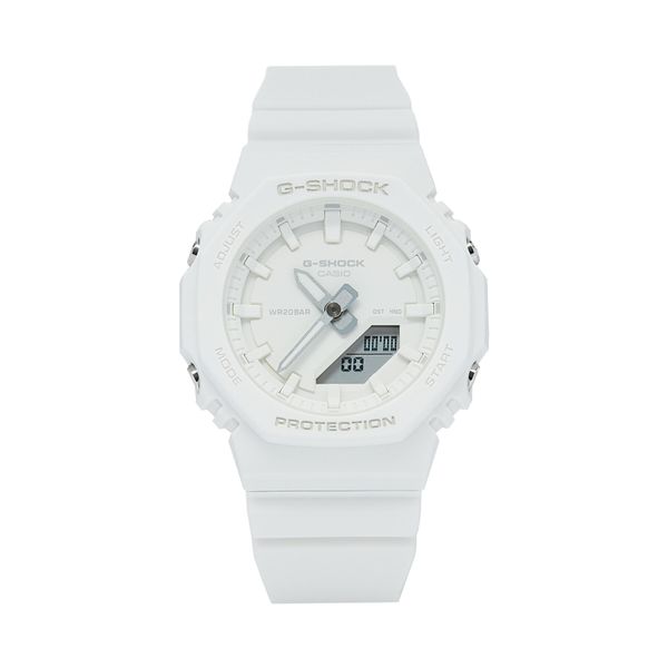 G-Shock Ročna ura G-Shock Time On Tone GMA-P2100-7AER Bela