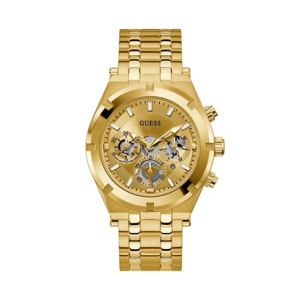 Guess Ročna ura Guess Continental GW0260G4 Zlata