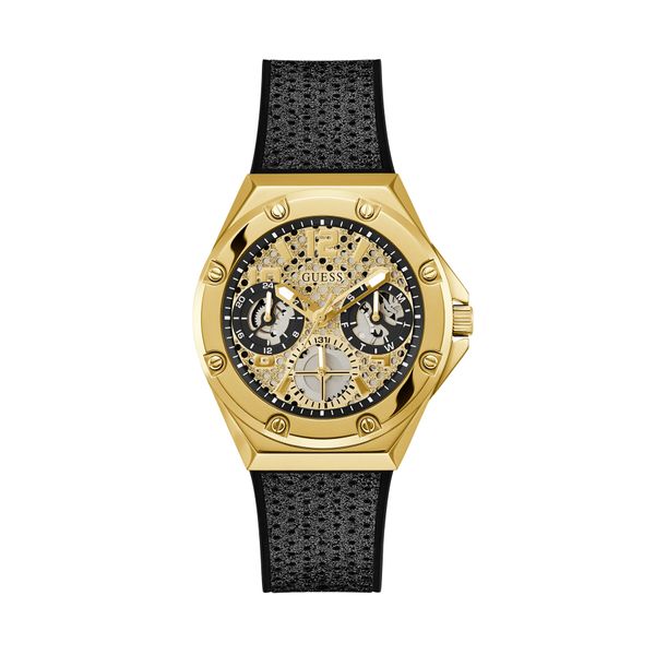 Guess Ročna ura Guess Sport Continental GW0620L2 Črna