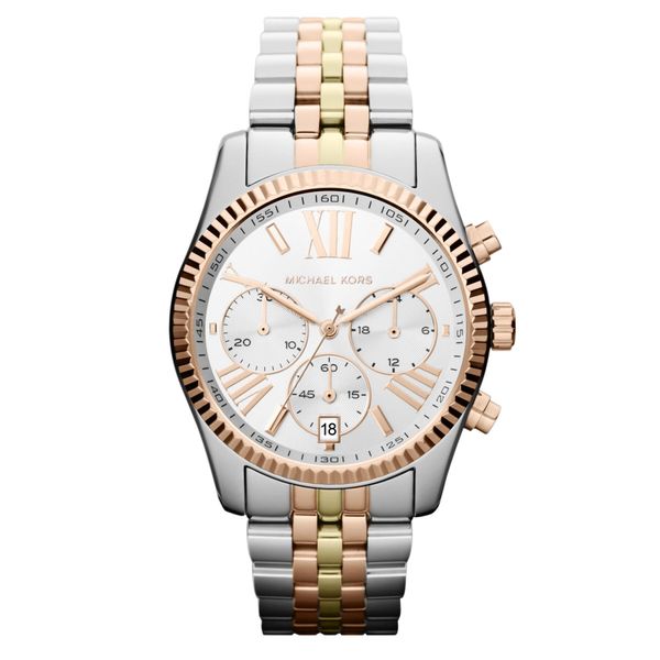 Michael Kors Ročna ura Michael Kors Lexington MK5735 3T Silver/Rose/Gold