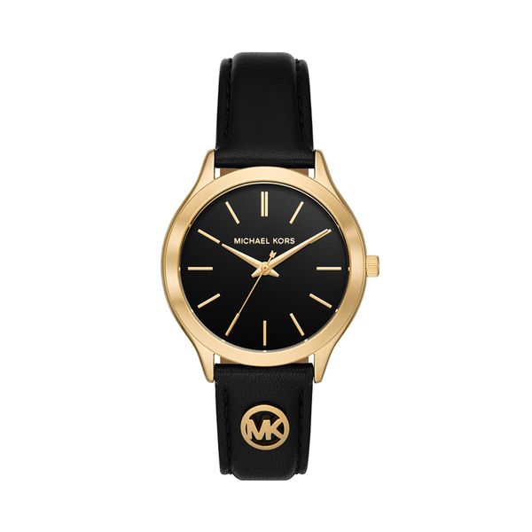 Michael Kors Ročna ura Michael Kors Silm Runaway MK7482 Črna