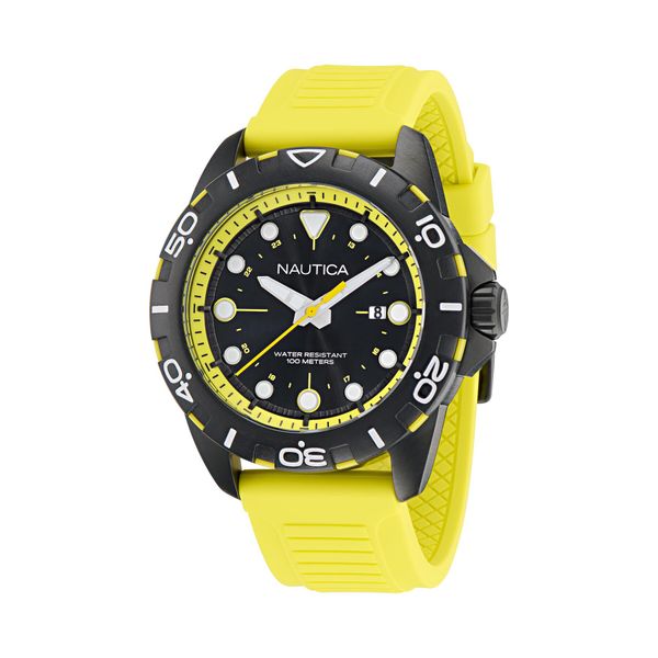 Nautica Ročna ura Nautica NAPNRS403 Black/Yellow