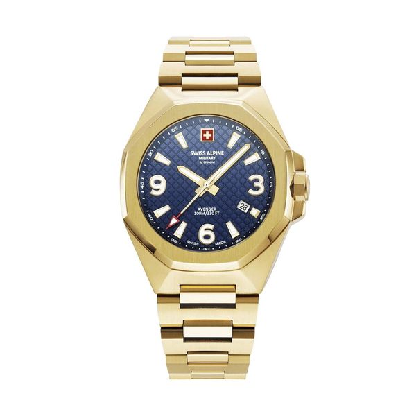 Swiss Alpine Military Ročna ura Swiss Alpine Military 7005.1115 Gold/Blue