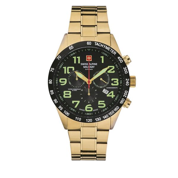 Swiss Alpine Military Ročna ura Swiss Alpine Military 7047.9117 Black/Gold/Gold