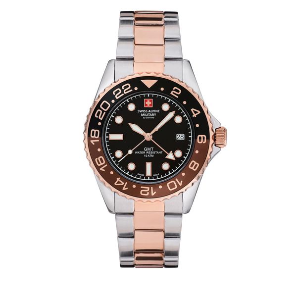 Swiss Alpine Military Ročna ura Swiss Alpine Military 7052.1154 Black/Rose Gold/Silver