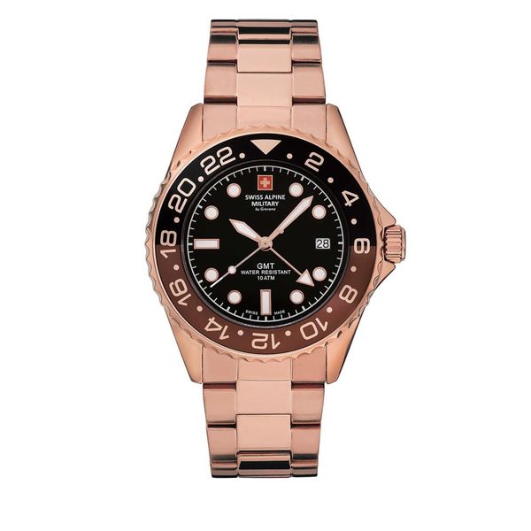 Swiss Alpine Military Ročna ura Swiss Alpine Military 7052.1164 Black/Rose Gold/Rose Gold