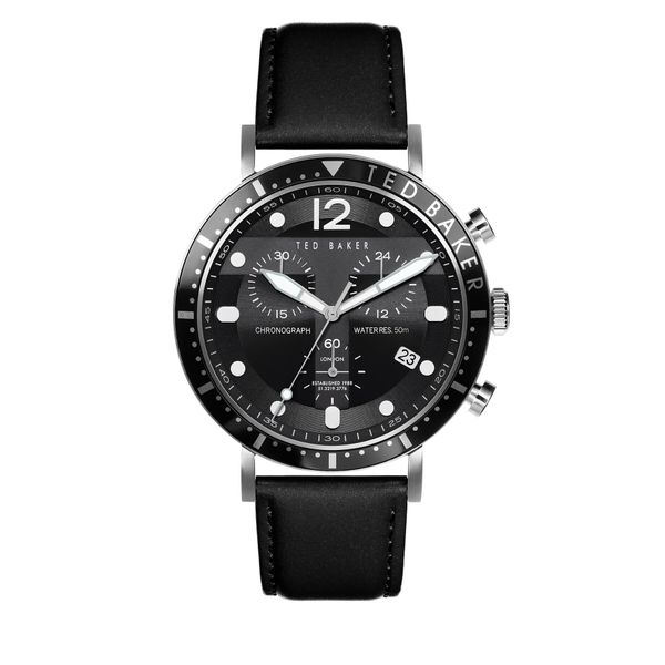 Ted Baker Ročna ura Ted Baker Mornig Chrono BKPMRS204 Black