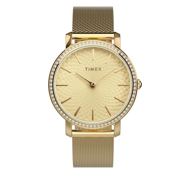 Timex Ročna ura Timex City TW2V52200 Zlata