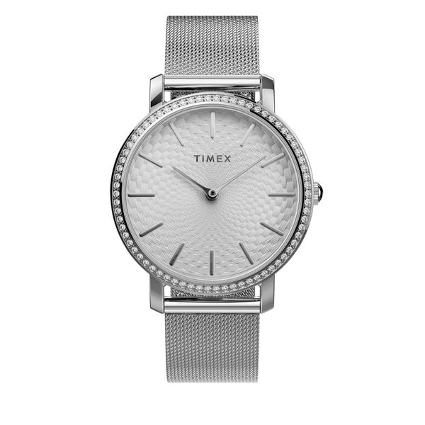 Timex Ročna ura Timex City TW2V52400 Srebrna