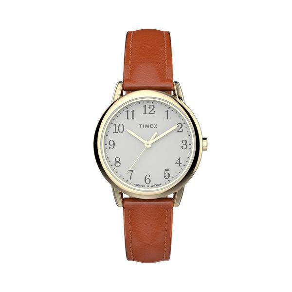 Timex Ročna ura Timex Easy Reader Classic TW2W32600 Rjava