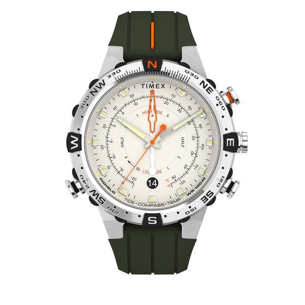 Timex Ročna ura Timex Expedition TW2V22200 Green/Silver