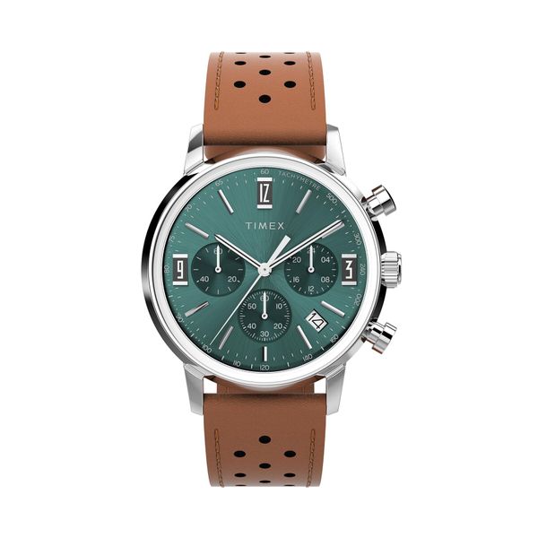 Timex Ročna ura Timex Marlin Chronograph TW2W10100 Rjava