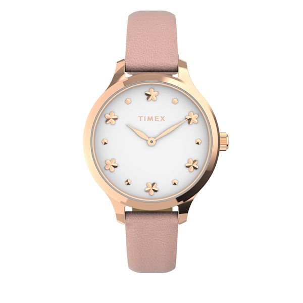 Timex Ročna ura Timex Peyton TW2V23700 Pink/Gold