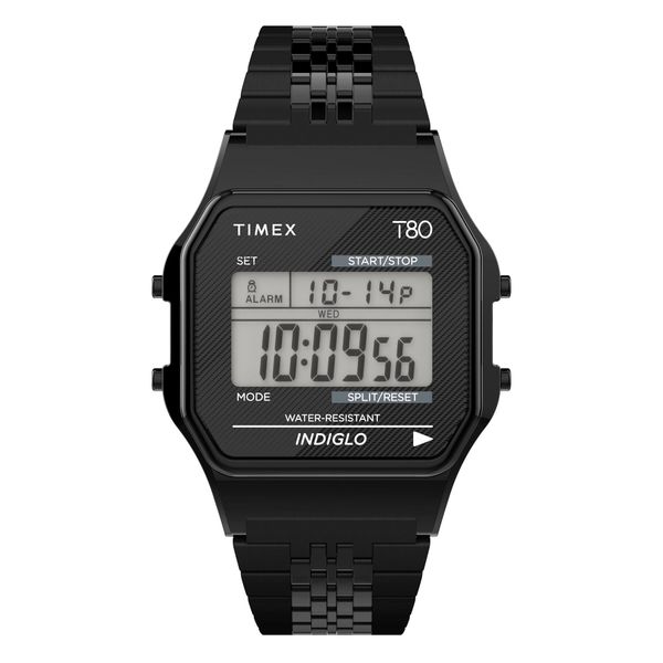 Timex Ročna ura Timex T80 TW2R79400 Black/Black