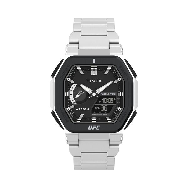 Timex Ročna ura Timex UFC Colossus TW2V84600 Silver/Black